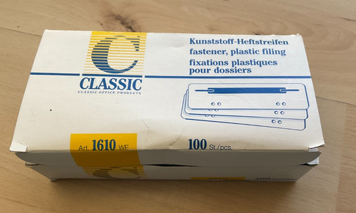 100 kunststoff heftstreifen - 100, kunststoff-heftstreifen